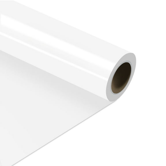 HTVRONT 12" x 30FT Heat Transfer Vinyl White HTV Rolls For T-Shirts, Iron On For Cutting Machine