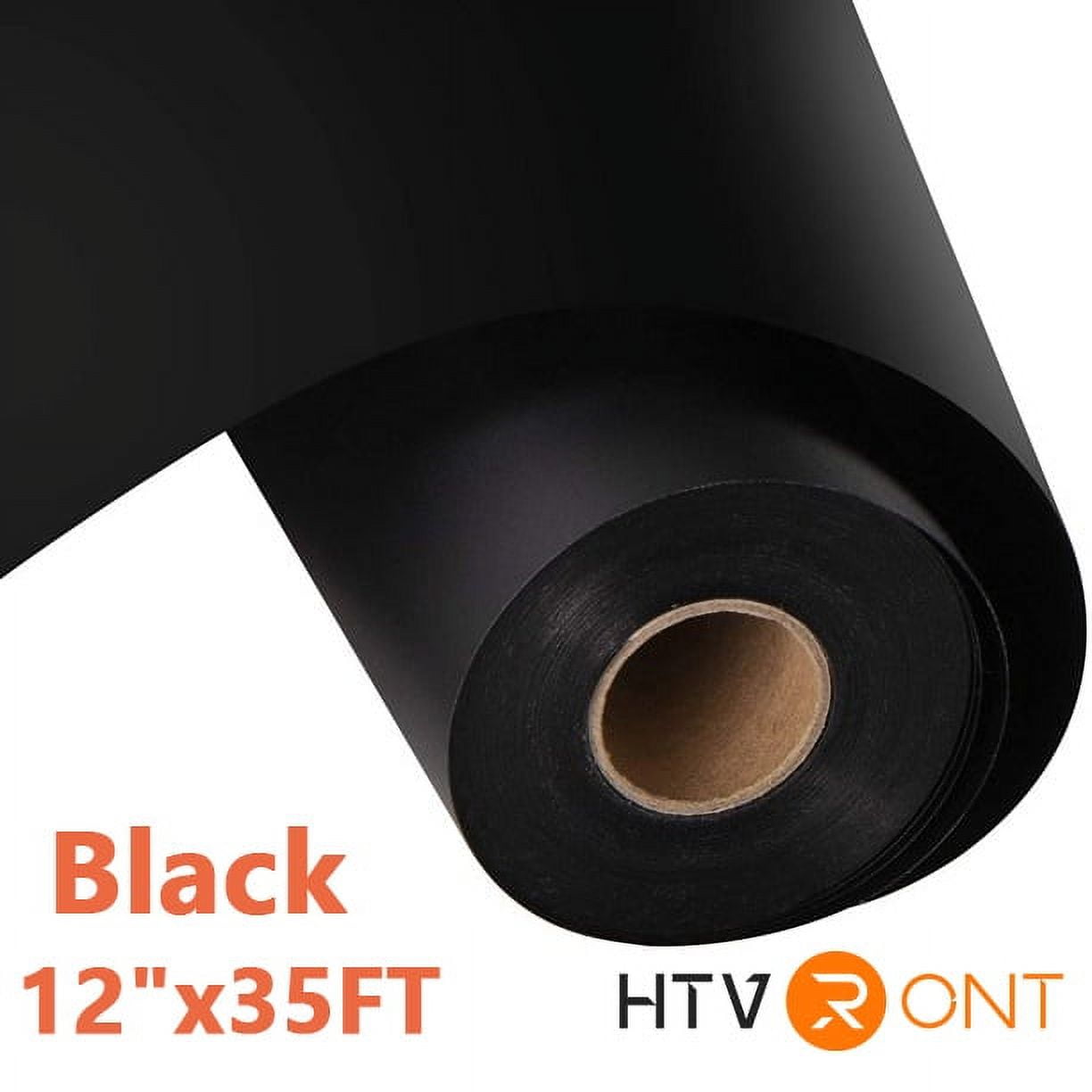 HTVRONT Black Permanent Vinyl, Black Vinyl for Cricut - 12 x 40 FT Black  Adhesive Vinyl Roll for Cricut, Silhouette, Cameo Cutters, Signs