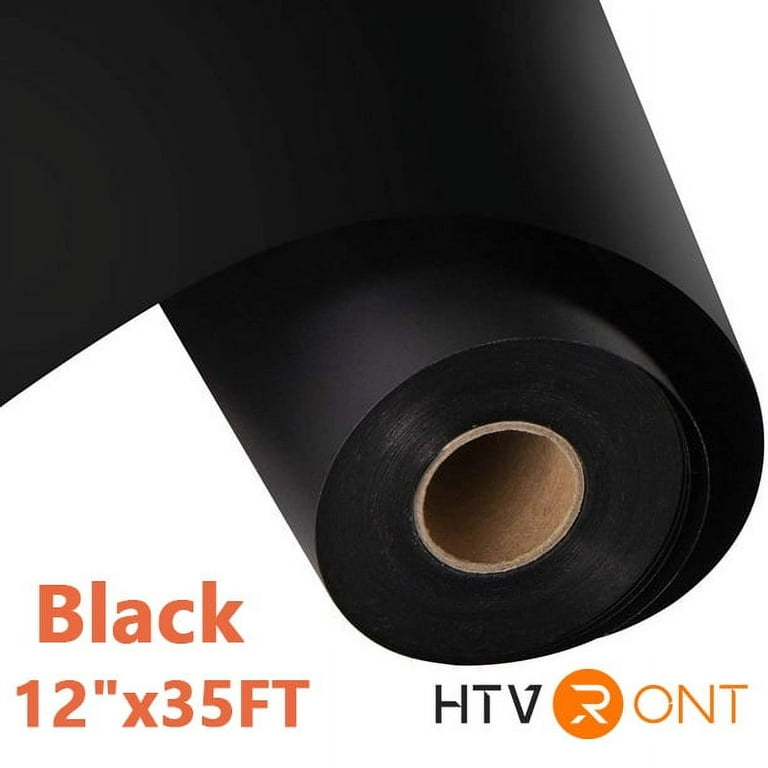 HTVRONT 12 x 35 FT Matte Black Permanent Vinyl, Adhesive Vinyl Roll for  Cricut,Silhouette, Cameo Cutters,Signs,Scrapbooking,Craft,Die Cutters 