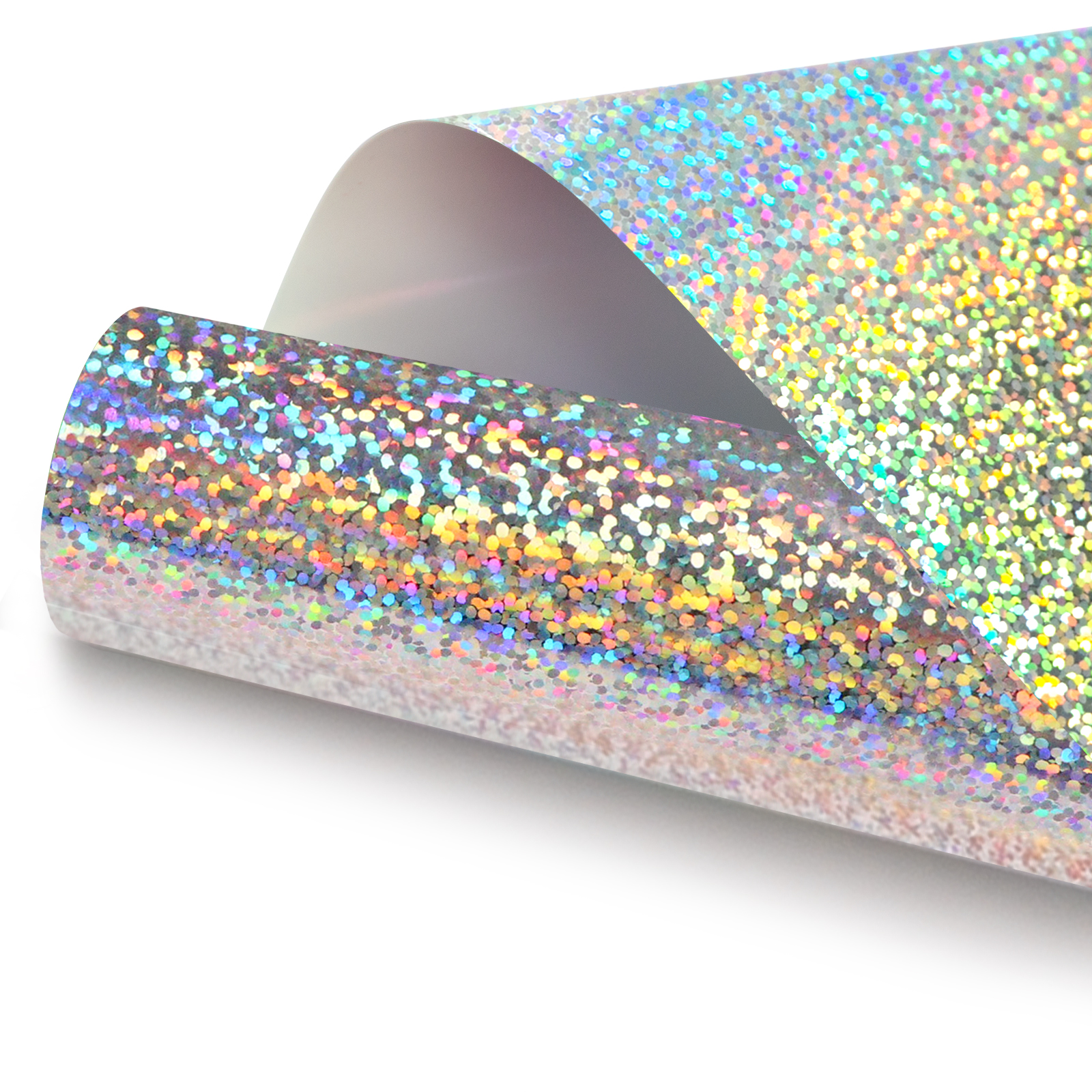 HTVRONT Colorful Crystal Holographic Heat Transfer Vinyl - 12 x 10ft Sparkle  Laser HTV Vinyl for DIY T-Shirts or Fa…