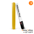 thumbnail image 1 of HTVRONT 12" x 5" Glossy Yellow Permanent Adhesive Vinyl for Decoration, Sticker, Craft Cutter, Car Decal, 1 of 12