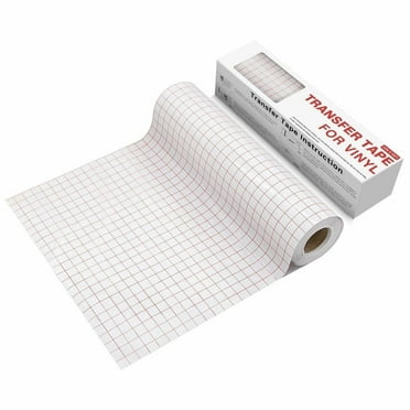 HTVRONT 12" x 50 Feet Transfer Tape for Vinyl with Red Alignment Grid Transfer paper Perfect for Self Adhesive Vinyl for Signs Stickers Decals Walls Doors & Windows