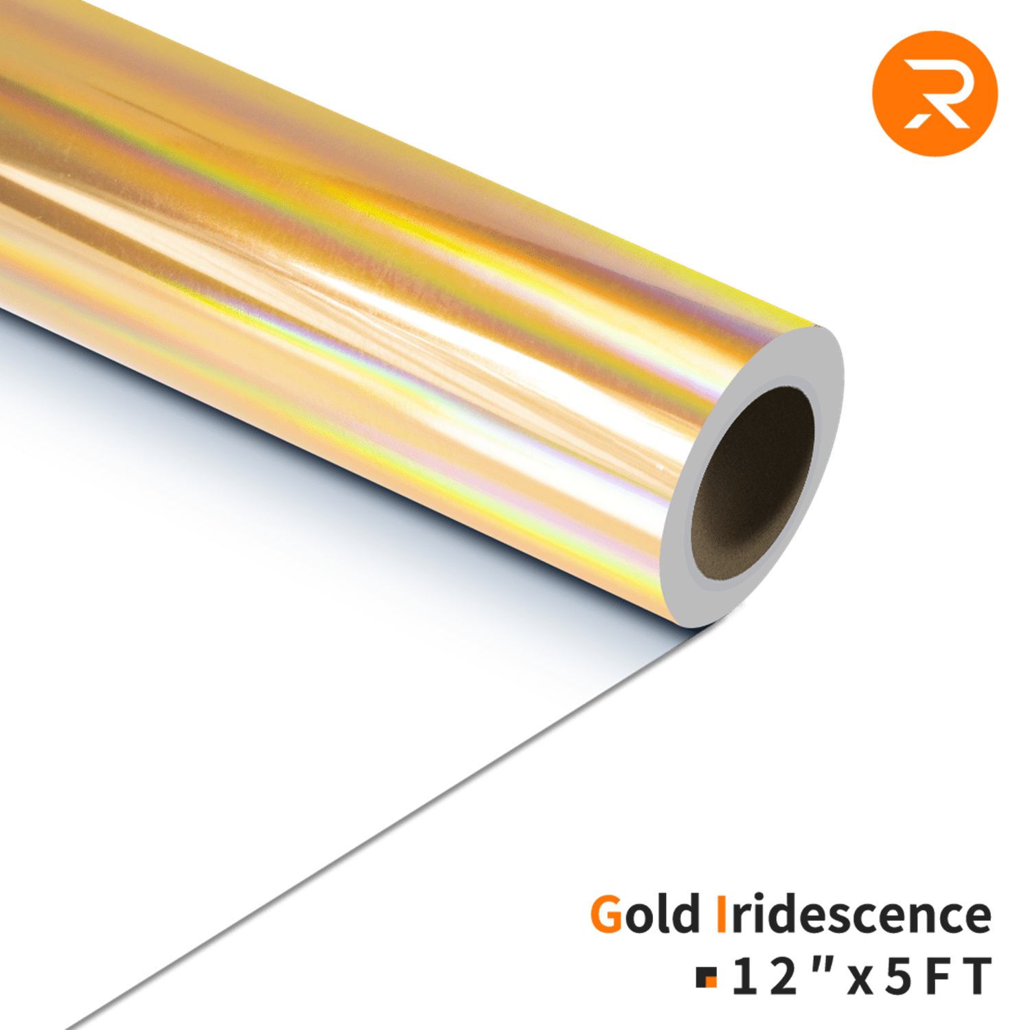 HTVRONT 12" x 5FT Holographic Symphony Gold Heat Transfer Vinyl Iron on