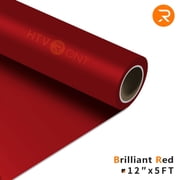 HTVRONT 12 x 5ft Heat Transfer Vinyl Brilliant Red HTV Rolls for T-Shirts, Clothing and Textiles, Easy Transfers