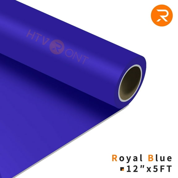 HTVRONT 12" x 5ft Heat Transfer Vinyl RoyaL Blue HTV Rolls for T-Shirts, Clothing and Textiles, Easy Transfers