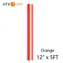 HTVRONT 12 x 5ft Holographic Orange Permanent Adhesive Vinyl for Decoration, Sticker, Craft Cutter, Car Decal