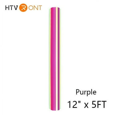 HTVRONT 12 x 5ft Holographic Purple Permanent Adhesive Vinyl for Decoration, Sticker, Craft Cutter, Car Decal