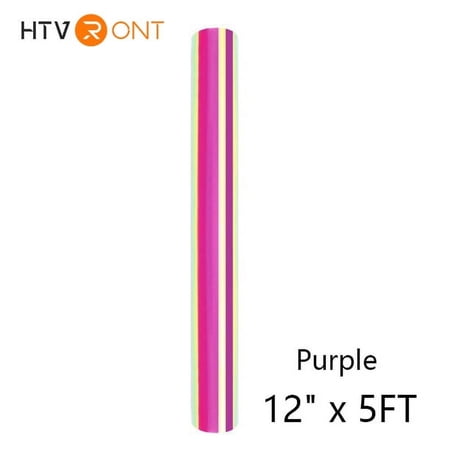 HTVRONT 12 x 5ft Holographic Purple Permanent Adhesive Vinyl for Decoration, Sticker, Craft Cutter, Car Decal