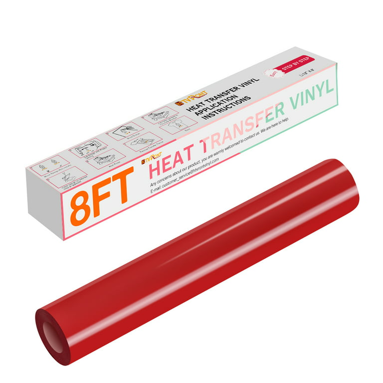 HTVRONT Heat Transfer Vinyl Red HTV Vinyl Rolls - 12 x 35ft Red Iron on  Vinyl for All Cutter Machine, Red HTV Vinyl for Shirts - Easy to Cut & Weed