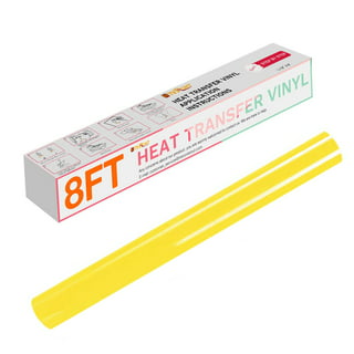 20'' x 27yd Roll PVC HTV Heat Transfer Vinyl Yellow Color Sticky Back