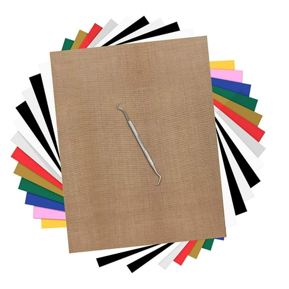 HTVRONT 13 Pack 12" x 10" HTV Heat Transfer Vinyl Bundle, Iron on Vinyl for T-Shirt, 9 Assorted Colors