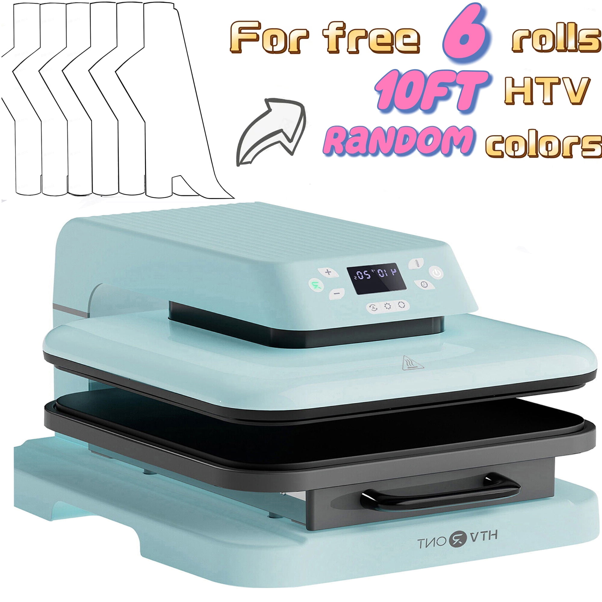 HTVRONT 15x15 Auto Heat Press Machine Sublimation Printer Transfer HTV  Vinyl 841538510971