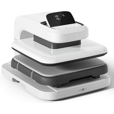 HTVRONT 15"x15" Automatic heat press Machine 2 , Professional Heat Press for Transfer Vinyl & Sublimation Project(White)