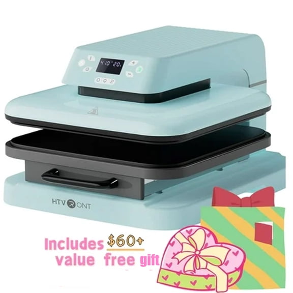 HTVRONT 1500W 15"x15" Automatic Heat Press Machine Bundle with Gift for Sublimation Printer Transfer HTV Vinyl