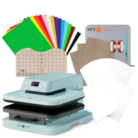HTVRONT 1500W 15"x15" Automatic Heat Press Machine Bundle, Sublimation Printer Transfer HTV Vinyl