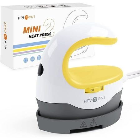 HTVRONT 2nd Yellow Heat Press Machine Portable Press Machine Iron Press for T-Shirt Heating Transfer