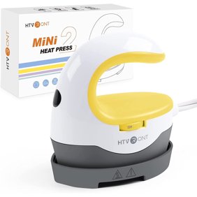 HTVRONT 2nd Yellow Heat Press Machine Portable Press Machine Iron Press for T-Shirt Heating Transfer