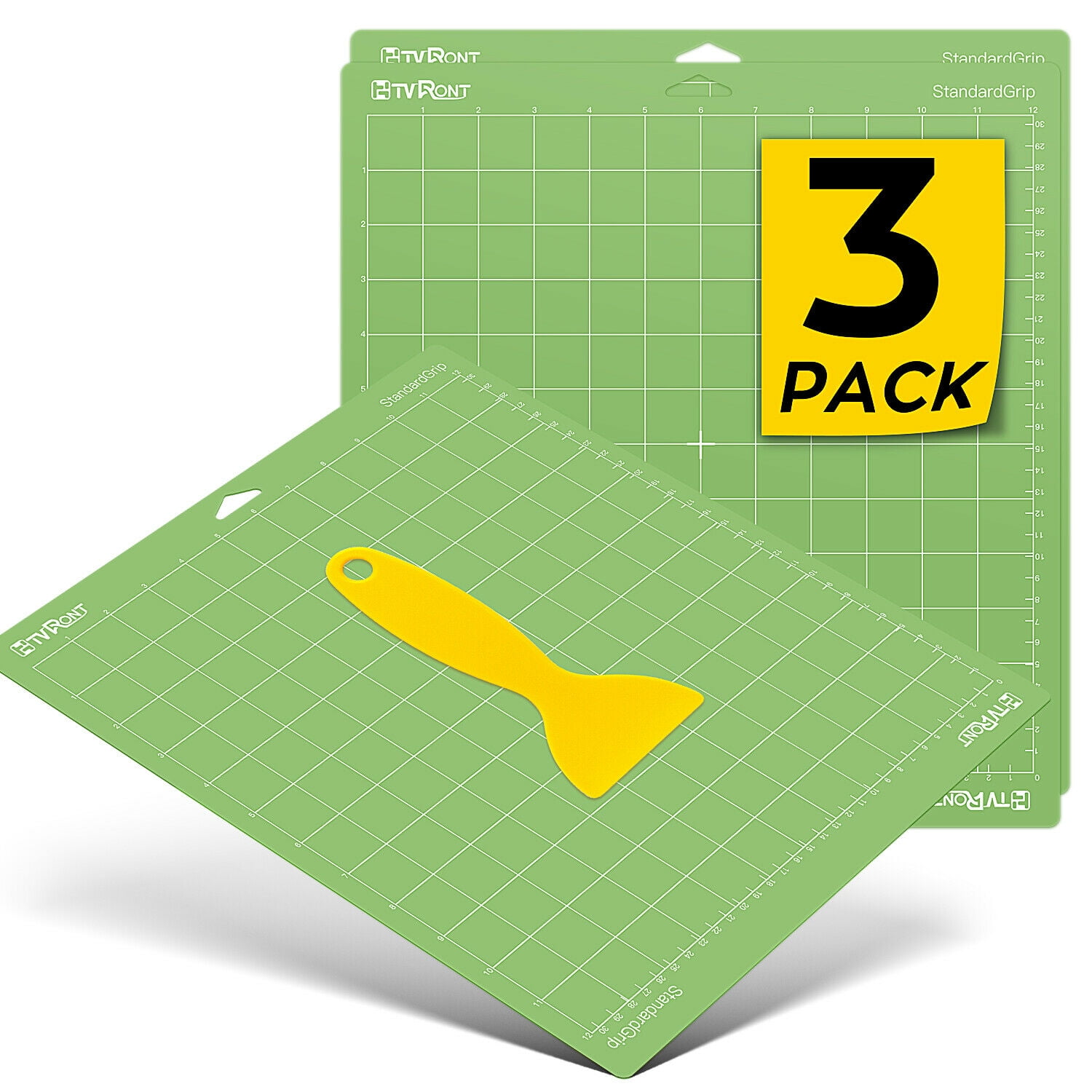 3-PCS Fabric Grip Cutting Mat for Cricut Maker 3/Maker/Explore 3/Air 2/Air  12x12