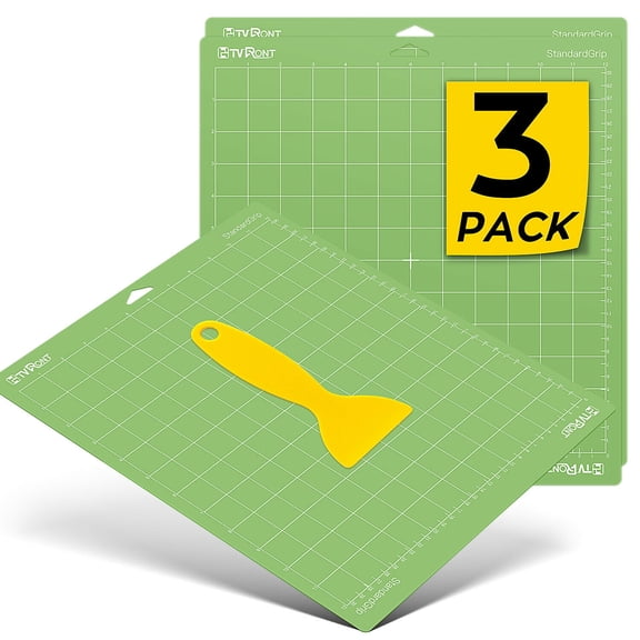 HTVRONT 3 Pack 12" x 12" Standard Stickness Cutting Mat for Cutting Machine Explore Air 2/Air/One/Maker