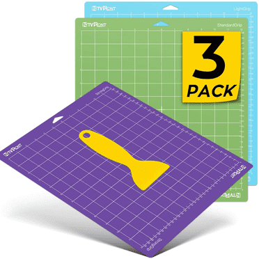 HTVRONT 3 Pack 12" x 12" mix (Light/Standard/Strong Grip) Cutting Mat for Cutter Explore Air 2/Air/One/Maker