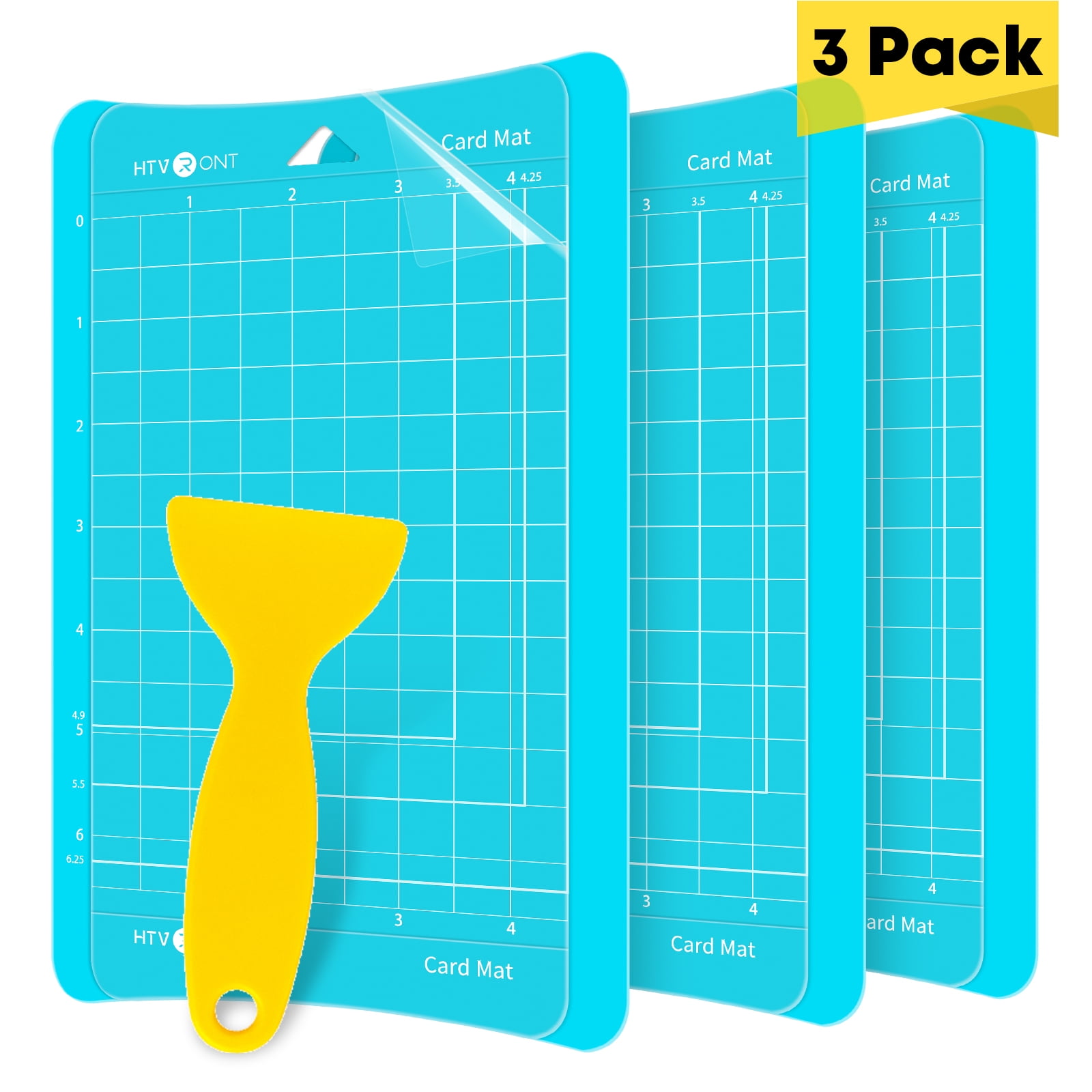 HTVRONT 3 Pack 4.5"x6.5" Sticky Blue Card Mat Replacement Accessories