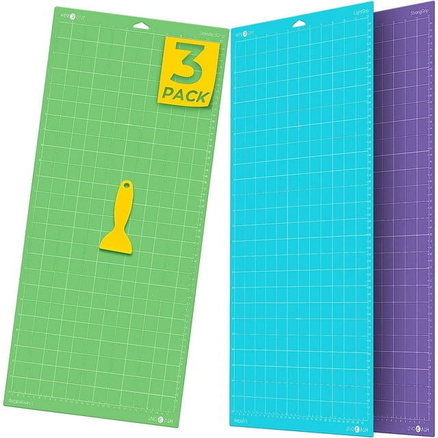 HTVRONT 3 Pack Mix Cutting Mat 12x24 for Cricut Explore Air 2/Air/One