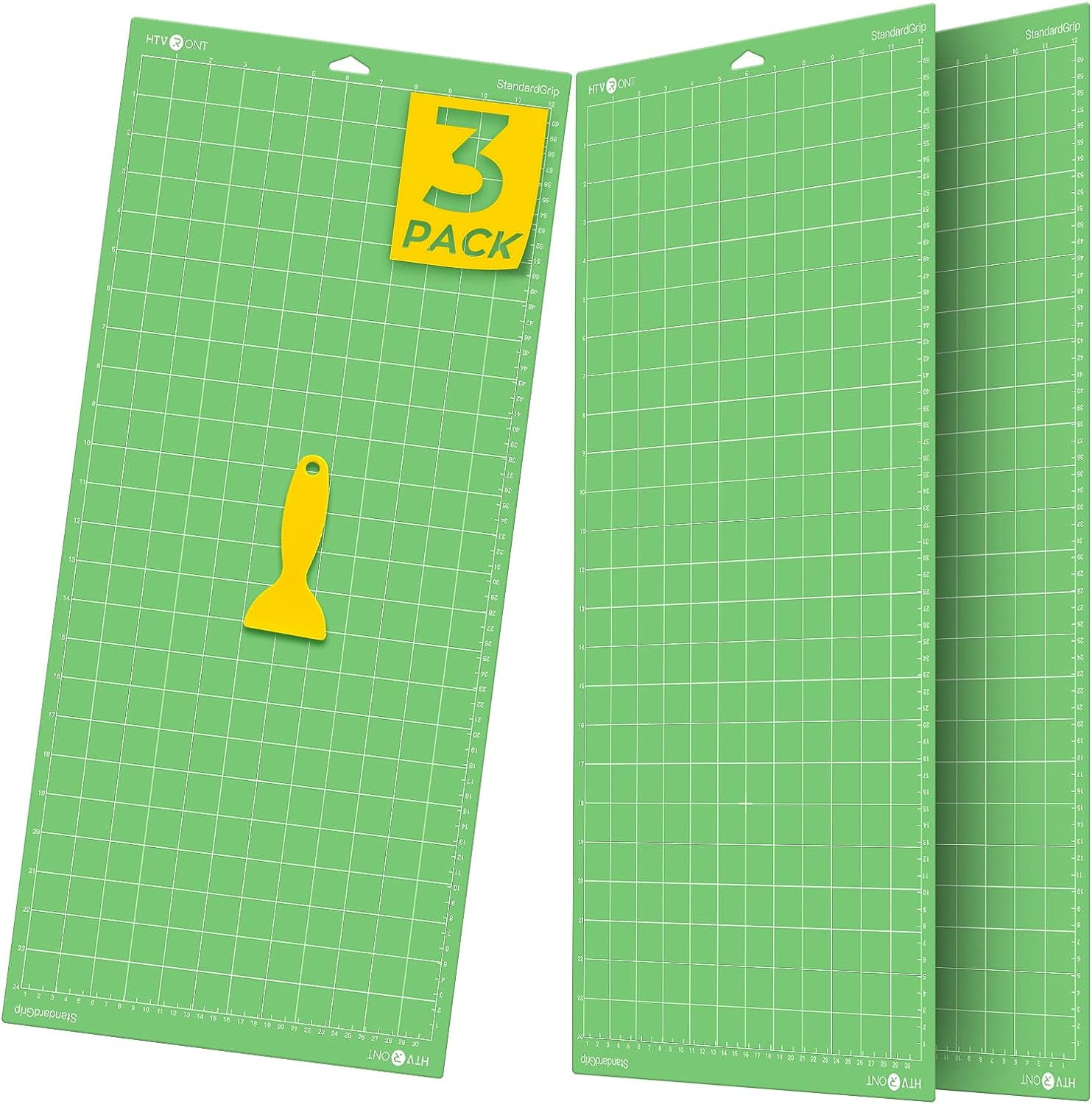 HTVRONT 3 Pack Standard Grip Cutting Mat 12x24 for Cricut Explore Air 2