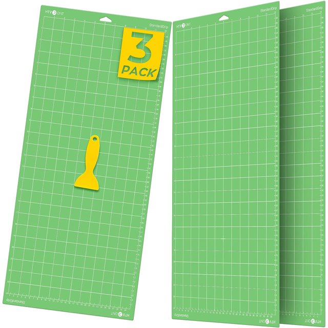 HTVRONT 3 Pack Standard Grip Cutting Mat 12x24 for Cricut Explore Air 2