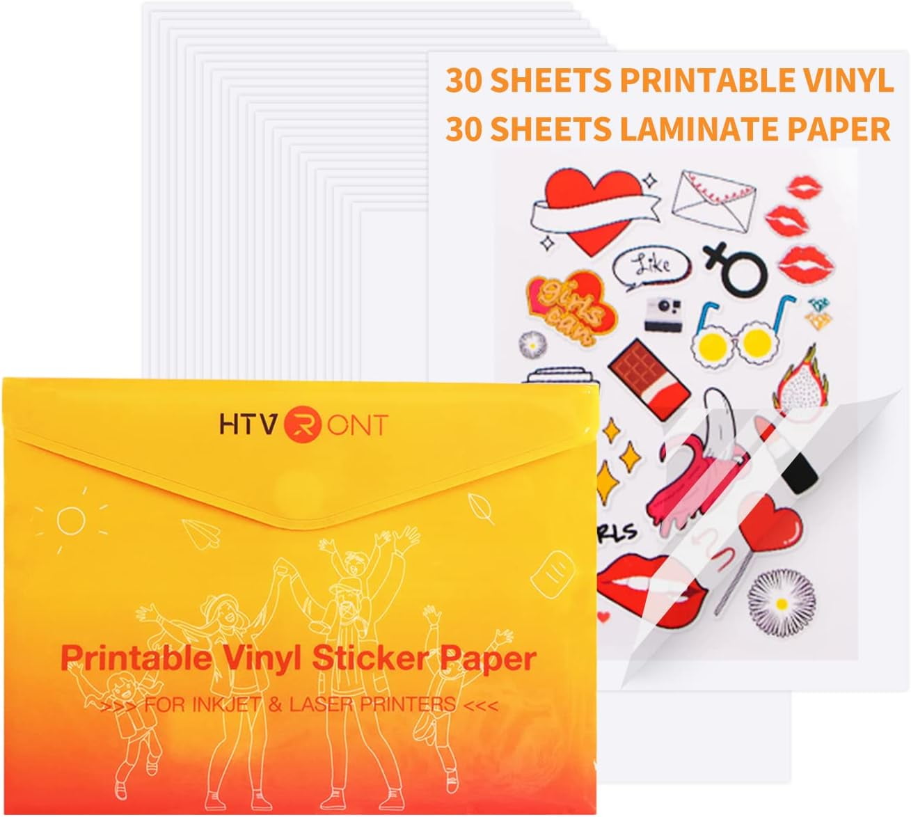 Coupon Stackers - TOO! Groups Authorized  Linker ID Code:  I-DK0XR3YBP081 PRICE DROP ⬇️⬇️⬇️⬇️ NO CODE NEEDED‼️ [JOYEZA Premium  Printable Vinyl Sticker Paper for Inkjet Printer - 20 Sheets Matte White  Waterproof