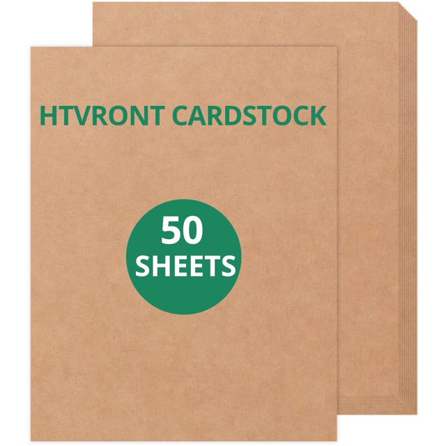 HTVRONT 50 Sheets Brown Cardstock Paper Thick Paper, 80lb Cover Heavy