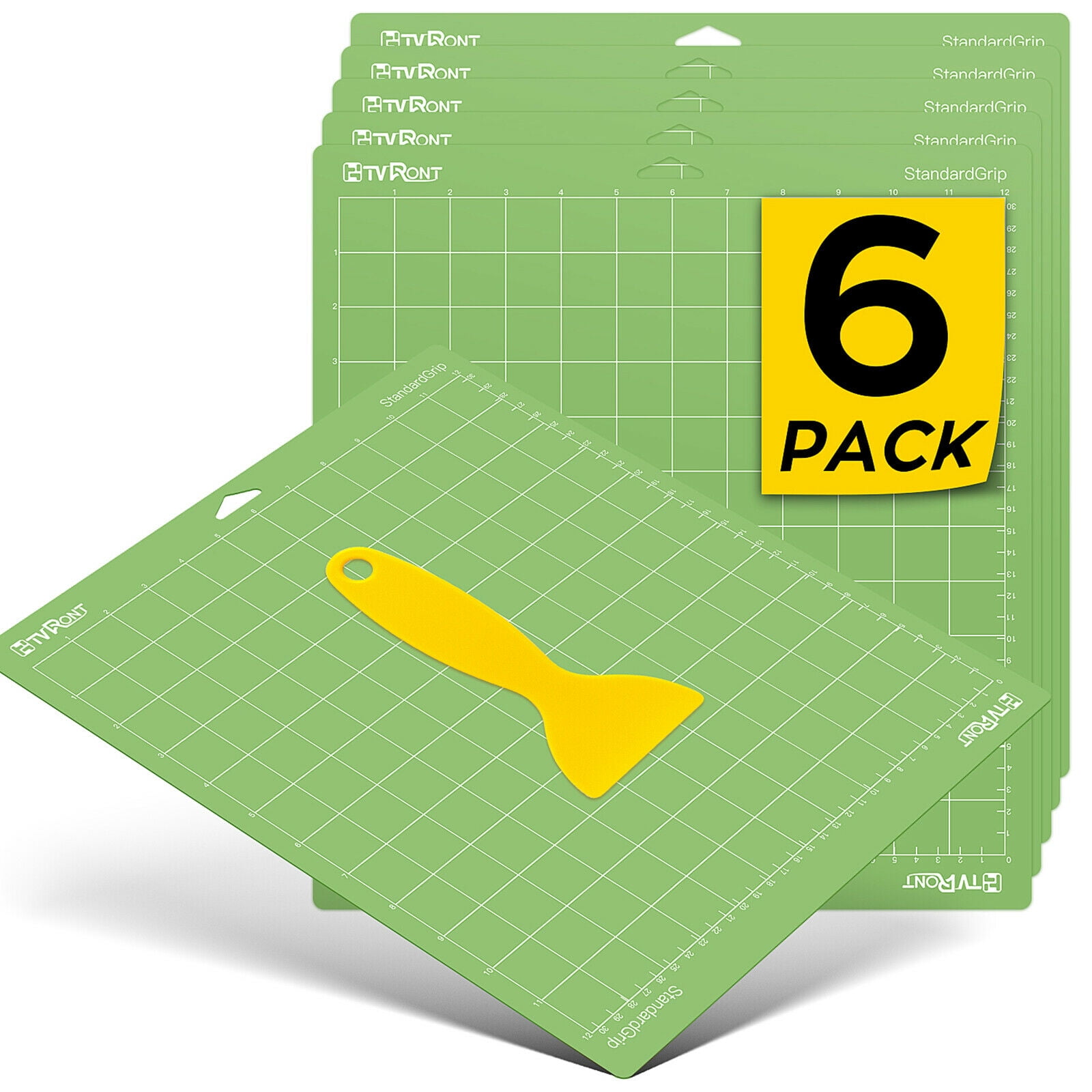 HTVRONT 6 Pack 12 x 12 Standard Grip Cutting Mat for Cricut Explore Air  2/Air/One/Maker 