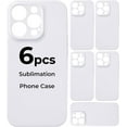 thumbnail image 1 of HTVRONT 6PCS Sublimation Phone Case Blanks Bulk Compatible with iPhone16Pro Max, Hard Sublimation Customize Phone Case, 1 of 6