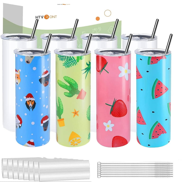 Remagr Skinny Tumblers 20 Oz Stainless Steel Tumbler Bulk with Lids and  Straws Blank Slim Insulated Cup Double Layer Water Tumbler for Travel