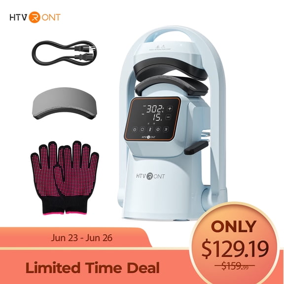 HTVRONT Auto Hat Press Machine - Hat Heat Press Machine with Precise Temp&Timer Control, A300 Hat Heat Press Machine for Caps with 2 Platens, Compatible with DTF Film, Embroidery Patches, Sublimation