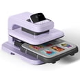 thumbnail image 1 of HTVRONT Automatic heat press 2 - Heat Press Machine for T Shirts with Adjustable Pressure & Higher Heating Height, Heats Up Fast and Evenly Heat Press 15x15 for HTV, Sublimation (Purple), 1 of 11