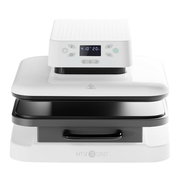 HTVRONT Automatic Heat Press Machine, Professional for Heat Transfer Projects, Smart T-Shirt Press Machine with Auto Release-White