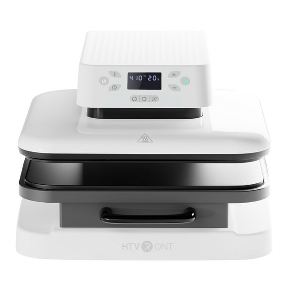 HTVRONT Automatic Heat Press Machine, Professional for Heat Transfer Projects, Smart T-Shirt Press Machine with Auto Release-White