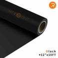 thumbnail image 1 of HTVRONT Black Heat Transfer Vinyl Rolls - 12" x 10FT Black Iron on Vinyl for Shirts,Black Iron on for HTVRONT & All Cutter Machine - Easy to Cut & Weed for Craft Heat Vinyl Design（Black）, 1 of 10