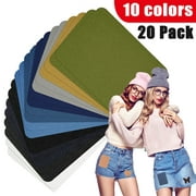HTVRONT DIY 20 PCS 3.7" by 4.9" with 9 classic colors Multi-Color Value Pack Fabric Iron-on Patches