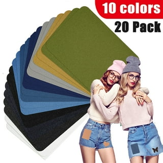 Iron On Denim Patches for Clothing Jeans 3 Colors 12 PCS, Denim Iron-on or  Sewing Jean Patches No-Sew Shades of Blue 