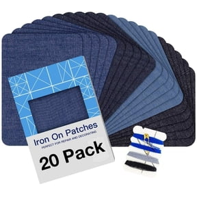 HTVRONT DIY 20 Pieces 3" by 4" with 4 classic colors Multi-Color Value Pack Fabric Iron-on Patches and Other Items