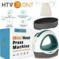 thumbnail image 1 of HTVRONT Dark Green Mini Heat Press Machine Portable Press Machine Iron Press for T-Shirt Clothes Hat Bags, 1 of 12