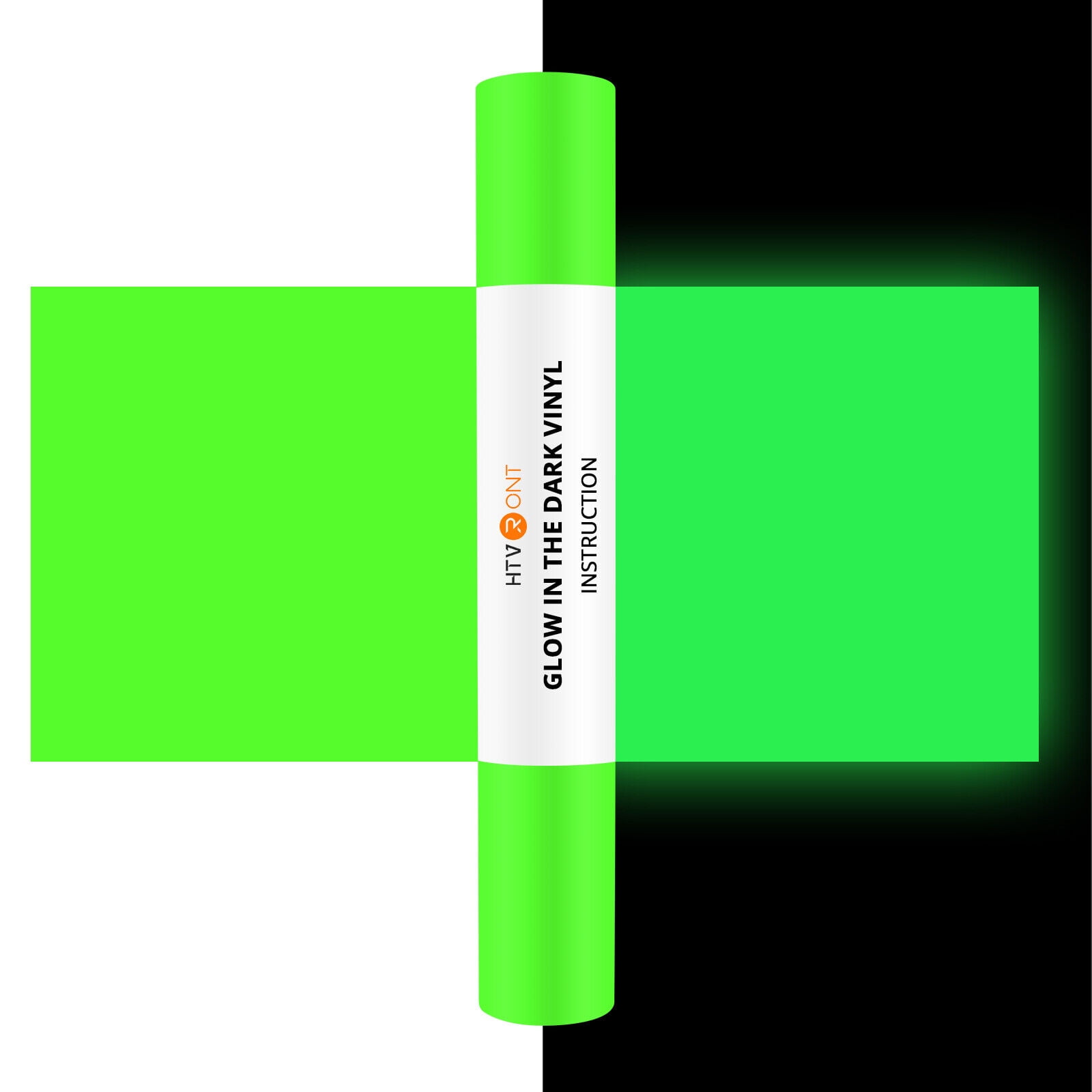 HTVRONT Glow in Dark Permanent Vinyl 12" x 5 FT Neon Permanent Adhesive Vinyl Roll for Craft