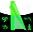 HTVRONT 12 x 5ft Glow in Dark Permanent Vinyl Neon Permanent Adhesive