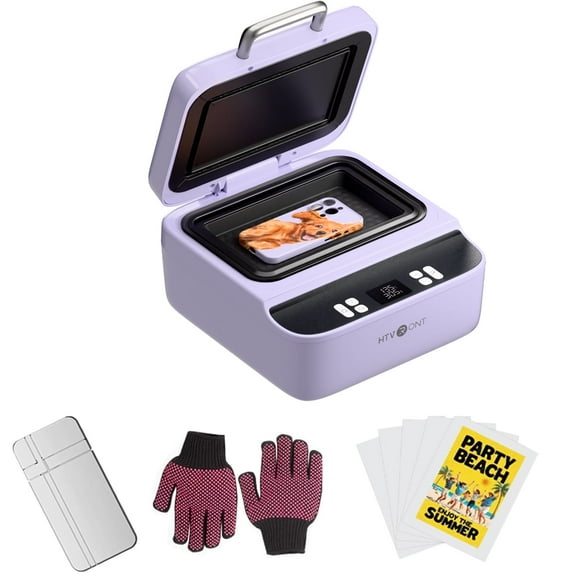 HTVRONT H17 Phone Cases Heat Press - Automatic Vacuum Heat Press Machine for Phone Cases- Sublimation Press for Custom Phone Case, Badges, Coasters(Compatible with Iphone),Purple
