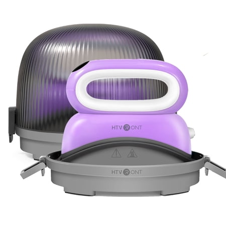 HTVRONT Hat Heat Press - Hat Press Heat Machine for Caps/Hats - Hat Press Machine for Heat Transfer Vinyl, Sublimation and DIY Projects,Purple