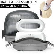 HTVRONT Hat Press, Heat Press Machine w/LCD Multifunctional Design Cap Sublimation（White）