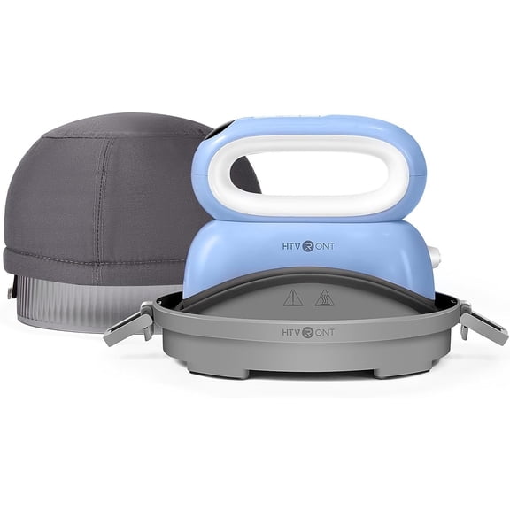HTVRONT Hat Press Machine - Hat Press Heat Machine for Caps/Hats/Pillows Quickly and Evenly - Hat Heat Press Machine for Vinyl, Sublimation, Heat Transfer Projects, Blue