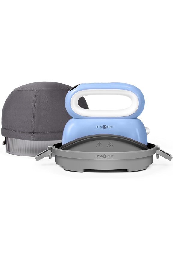 Hat Press Machine - Hat Press Heat Machine for Caps/Hats/Pillows Quickly and Evenly - Hat Heat Press Machine for Vinyl, Sublimation, Heat Transfer Projects, Blue