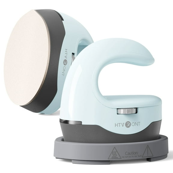 HTVRONT Heat Press H1 Mini Heat Press Machine, Small Heat Press Portable Iron Press Machine for T Shirts, Hats, Heating Transfer Projects (H1 Bubble Blue)